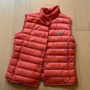 pink moncler vest